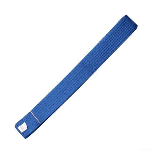Cinturón de poliéster para artes marciales, 280 cm, para karate, judo, taekwondo, con bordes reforzados y resistencia a la tensión distribuida uniformemente, color azul