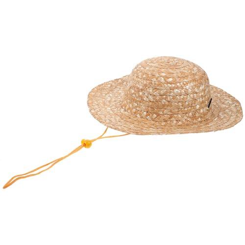 DRESSOOS Sombrero de Paja para niños para la Playa y Actividades al Aire Libre - Sombrero de ala Ancha para niña con Correa Ajustable para la Barbilla - Gorro Ligero y Transpirable Estilo Granjero
