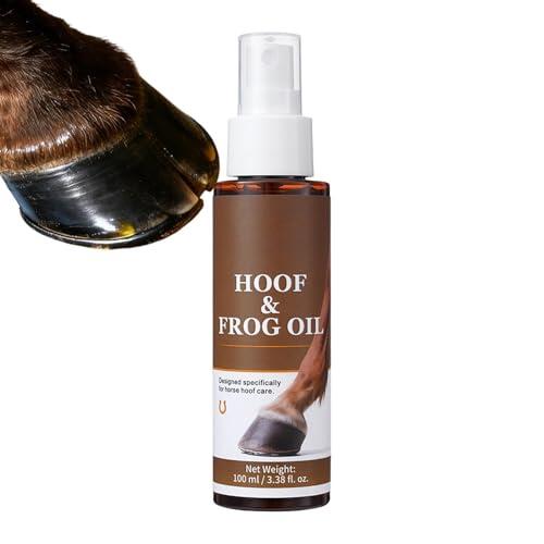 Espray para cuidado de pezuñas - 100 ml de solución hidratante y tonificante - Para el cuidado diario en el establo, pico, patio, carreras, entrenamiento, para carreras y animales de granja, para el