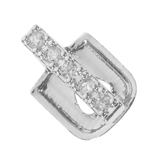 GATHINESS Parrilla Bucal de Cobre Gemas de Imitación Color Plata para Dientes, Estilo Hip Hop, Resistente al Desgaste, Adecuado para Fiesta y Performance de Moda