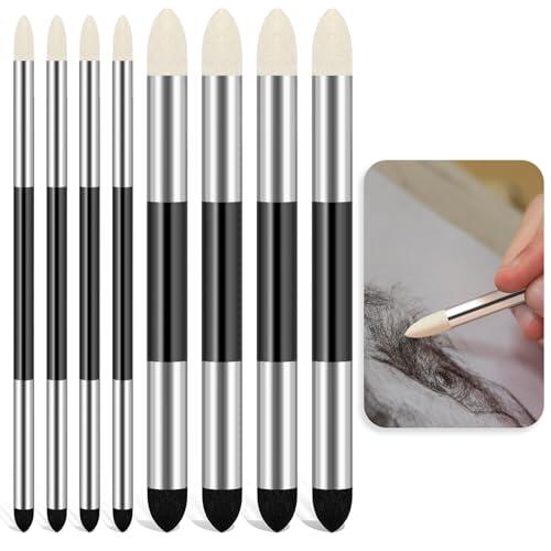 salbsever 8 unidades de papel de tiza al óleo suave para artistas: esponja de mezcla para colores pastel, esponja de doble cara, reutilizable, para dibujo, bocetos, pinceles para profesionales