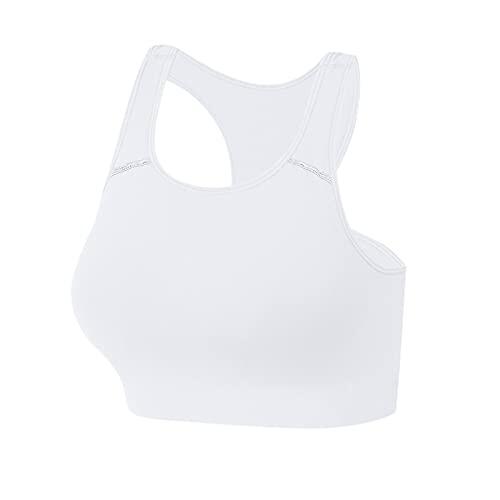 Generisch Ropa interior deportiva sujetador más atractivo ejercicio de fitness, Blanco, L