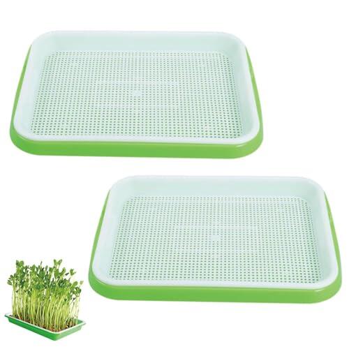 2 cuencos de cultivo de berros, para brotes y microgreens, semillas, juego de iniciación para brotes, microgreens y berros, 22 x 14 cm
