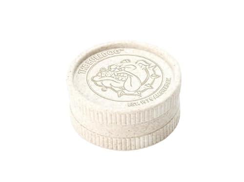 The Bulldog Amsterdam Grinder Eco 2 piezas – Molinillo manual compacto de material natural biodegradable – Grinder ligero, resistente y fácil de usar