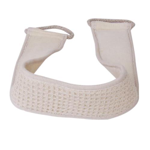 perfeclan Correa de Baño Exfoliante Limpiadora Masajeadora Esponja de Ducha Algodón Lino Adecuada para Relajación Corporal Baño Diario Regalo Cuidado Personal