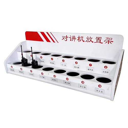 Soporte Resistente para Walkie Talkie, Organizador Universal de Escritorio para Radios Bidireccionales, Estante Multiranurado, Base de Carga Portátil para Seguridad, Construcción, Hotel, Almacén