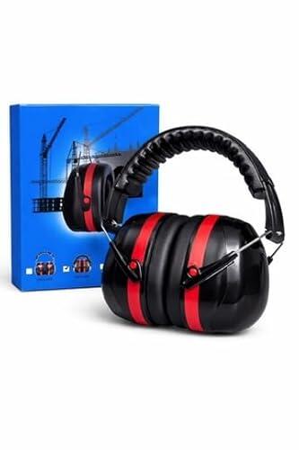 FullVision Auriculares profesionales antirruido 34 dB SNR, protección auditiva alta, confort acolchado, para trabajo, taller e industria