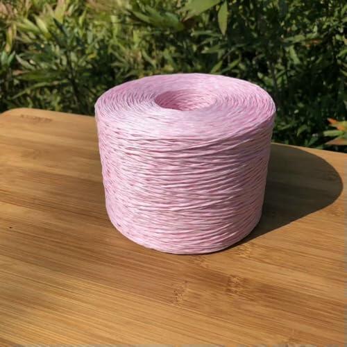 LINJILUO Hilo de Rafia Plano y Fino de 250 g/Unidad para Tejer a Mano Gorros, Bolsos, Manualidades, Bricolaje, Prendas de Vestir, Hilo de Paja Suave de Verano, Color Caqui, Beige y Negro.