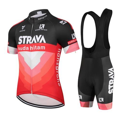SIDE BIKE Conjunto de Ciclismo Completo – Maillot + Culotte con Pantalones Cortos con Acolchado de Gel 5D - A01r XL