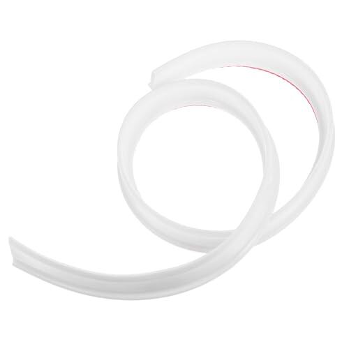 Toyvian Tira de Silicona de Color Blanco para Ducha, Barrera de Agua Flexible Que Previene Desbordamientos, Adecuada para Cuarto de Baño y Mamparas