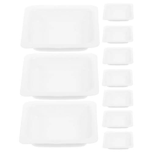 jojofuny 10 Bandejas de Pesaje de Plástico para Laboratorio Capacidad de 100 Ml y Superficie Lisa, Compatibles Balanzas para Pesar Muestras y Líquidos