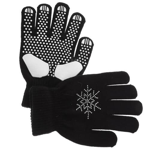 KOCKSHION Guantes de Esquí para Mujer Diseño de Gemas, Tejidos Antideslizantes y Portátiles Ideales para Patinaje sobre Hielo y Snowboard