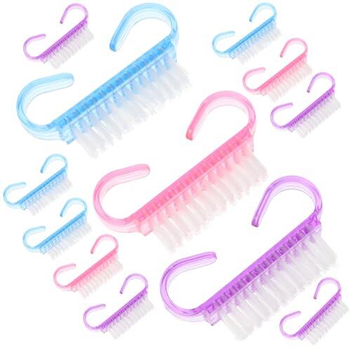 MAGICLULU Cepillos de Limpieza para Uñas 21 Piezas de Plástico para Manicura Profesional sin Dañar la Piel Adecuado Pedicura y Arte de Uñas