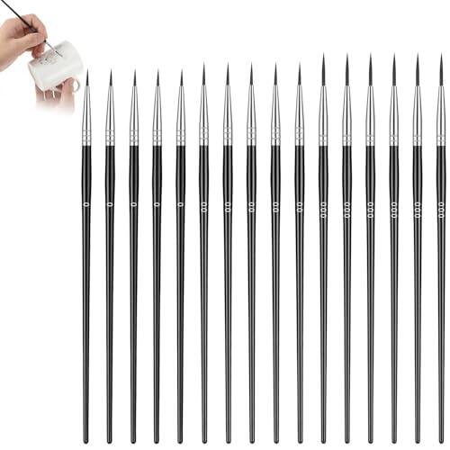 Juego de 60 pinceles finos para pintar por números, pinceles acrílicos, pinceles de acuarela, para arte, acuarela, modelo de uñas, cara