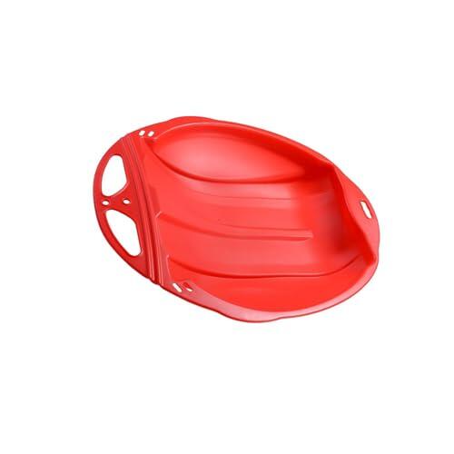 POXZSFX Trineo de Nieve para niños, Juego de Trineo al Aire Libre, Divertido, Duradero, Adecuado para césped, Arena, esquí, Deporte, Ligero, para, Rojo, 47x41x7.5cm
