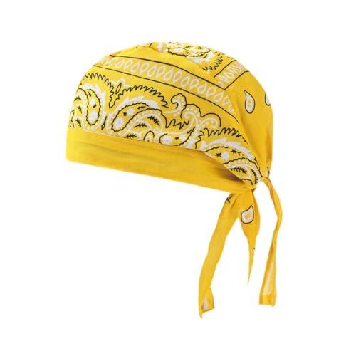 wisoolkic Gorro para Mujer, para Correr, Ciclismo, Transpirable, para Personas activas, Transpirable, con Forro para Casco, Ideal para Motociclismo, Amarillo Claro, 58cm a 60cm