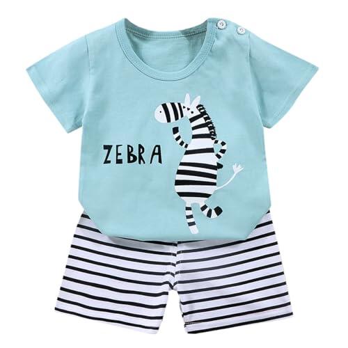 2 Piezas Traje Deportivo para Niños Conjuntos de Pantalones y Camisetas Bebé Ropa Conjunto Verano Chándal Manga Corta Camisa Cortos 1 Top Pantalón 1-6 Años#Z