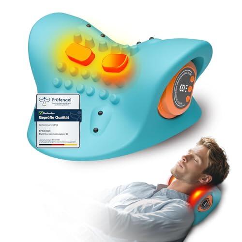 Masajeador Cervical con Calor Relajante,Masajeador Eléctrico Inalámbrico con Capacidad de Calentamiento y Ajuste de Intensidad en Seis Niveles para Aliviar la Fatiga del Cuello