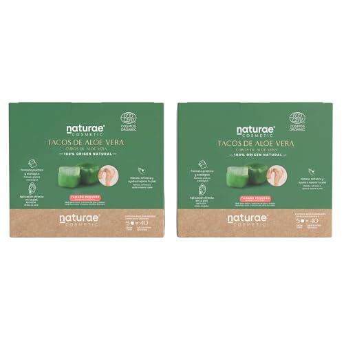 Aloe Vera Puro Hidratante Facial | Taco Sólido para Cara, Cuello y Escote | Hidratación Profunda y Calmante | Ecológico · Fabricado en España | Pack 2 Estuches x 5 Doypacks | Naturae Cosmetic