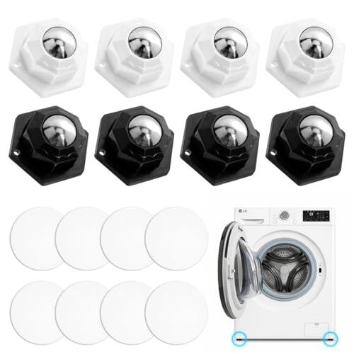 CZNBZIU 8 Ruedas Para Muebles, Ruedas Giratorias 360 Grados, Set de Ruedas Universales, Fácil Instalación, Para Muebles de Cocina, Armarios, Sofás y Cajas de Almacenamiento