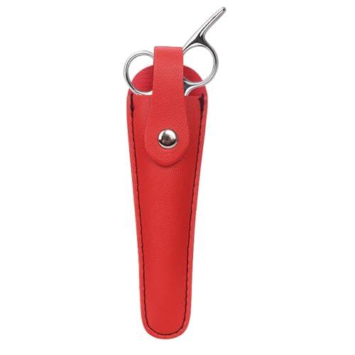 para Tijeras - para Tijeras de 15x4,3 cm, Defensa Antióxido | de Cuero PU con diseño de botón a presión Seguro, Cubierta Protectora de Tijera para almacenar Tijera Regulares,