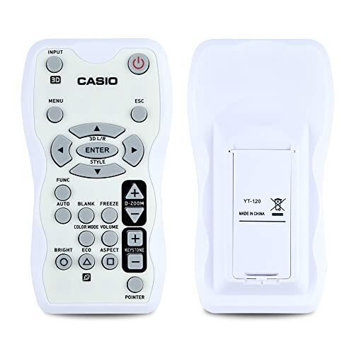 WKOLF Kit de mando a distancia de repuesto YT-120 compatible con Casio XJ-H1600, XJ-H1650, XJ-H1700, XJ-H1750, XJ-H2600, XJ-H2650, XJ-M140, XJ-M145, M155, XJ-M240, XJ-M245 XJ-M25 0 proyectores