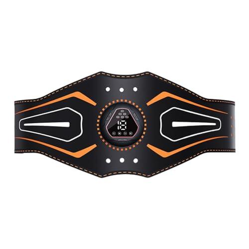 Cinturón de fitness inteligente – PU 46,46x5,51x0,79 Pulgadas | Entrenador muscular con pantalla digital | Abdominal recargable por USB para entrenamiento en casa, gimnasio, viajes