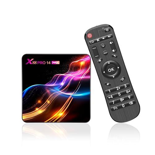 Android TV Box 14.0, Android Box, 4 GB RAM, 128 GB ROM, RK3528 Quad-Core 64bit Cortex-A53, 2026 TV Box Support 4K 2.4G /5G Dual Band WiFi Ethernet 10/100MUSB 3.0/2.0 Smart Box