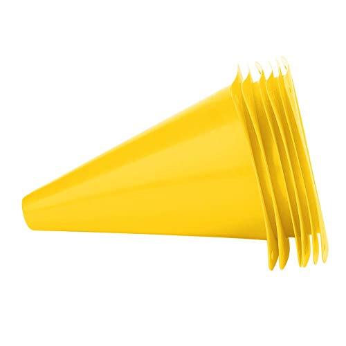 Picysa 6 marcadores de fútbol duraderos para mejorar el control, tamaño 7.1 x 5, para entrenamiento de fútbol (amarillo)