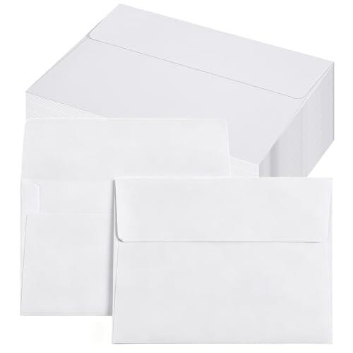 Sobres autoadhesivos sin ventana, 100 unidades, color blanco, 120 x 165 mm