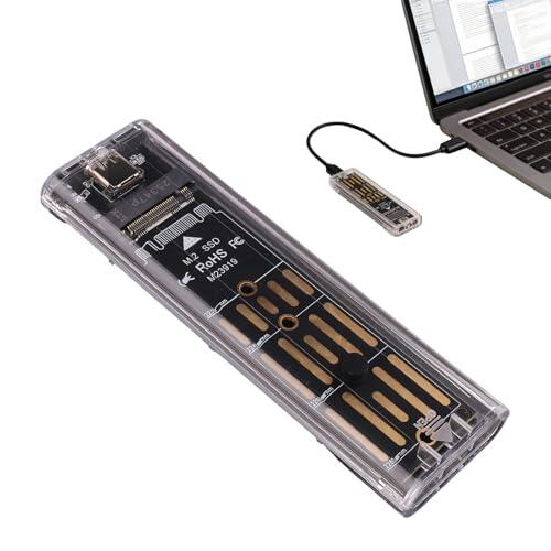 Carcasa SSD M.2 NVMe, Carcasa Disco Duro SSD, 10Gbps, Sopporta UASP&Trim, Carcasa Disco Duro Compatible con 2242/2280/2260/2230