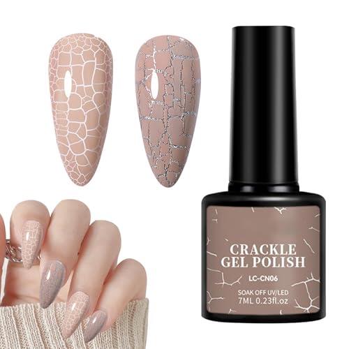 Esmalte De Uñas - Esmalte De Uñas Con Efecto Craquelado, Esmaltee De Uñass En Gel Craquelado | Accesorios De Manicura De 7 Ml Para Niñas, Decoraciones De Para Salón, Hogar, Vacaciones, Baile