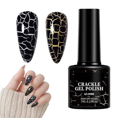 Esmalte De Uñas - Esmalte De Uñas Con Efecto Craquelado, Esmaltee De Uñass En Gel Craquelado | Accesorios De Manicura De 7 Ml Para Niñas, Decoraciones De Para Salón, Hogar, Vacaciones, Baile