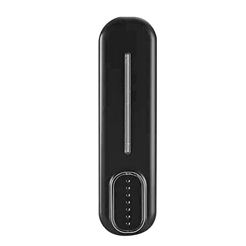 Alomejor Caja de Líquido Manual Montada en la Pared, Superficie Lisa de 300 Ml para Cocinas, Baños, Hospitales, Material ABS Respetuoso con el Medio Ambiente (Black)