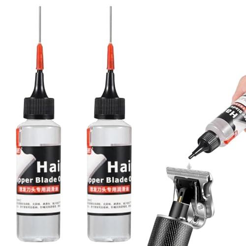 Aceites para cortapelos | 2x60 ml Aceites Clipper Cortapelos | Lubricante afeitar para cuchillas cortapelo | lubricantes limpios máquinas coser para suministros peluquería y prevención oxidación