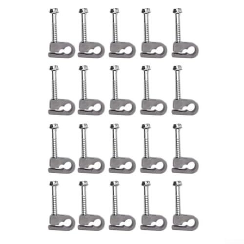 20 clips organizadores de cables con tornillos para Starlink, abrazaderas de alambre fiables para asegurar y gestionar cables en varios entornos