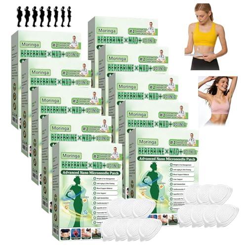 7 parches / 1 caja Moringa x Berberine Parche Avanzado de Nano Microagujas 10 en 1, Ingredientes Naturales, Fácil de Aplicar, para Hombres y Mujeres (14)