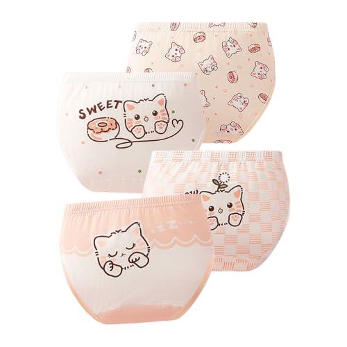 Generisch 2026 Ropa interior para Niñas Transpirable Cómodo para Niños Pequeños Pack 4 Pack Suave Elástico Cintura Elástica Ropa Interior, Ropa Interior, Ropa Interior, Ropa Interior,, Rosa
