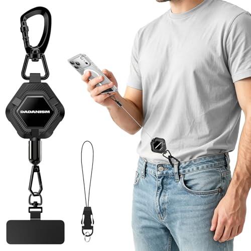 Dadanism Cordón Universal Retráctil de Acero, Negro