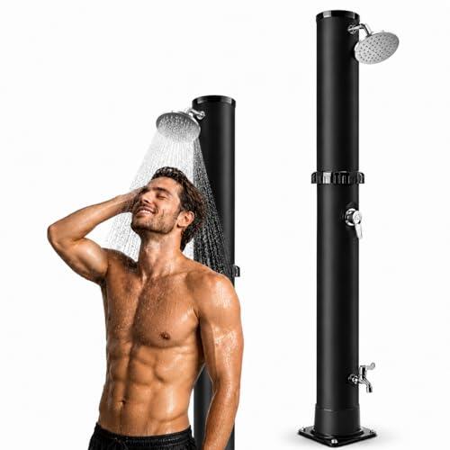 Disfruta del agua caliente en tu jardín con esta ducha solar exterior