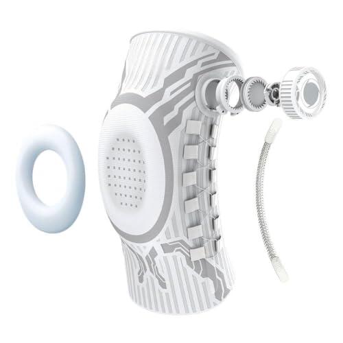 Rodillera ajustable con almohadilla de gel para rótula y estabilizadores laterales para el alivio del dolor de rodilla, soporte de compresión para dolor articular/desgarro de menisco/entrenamiento