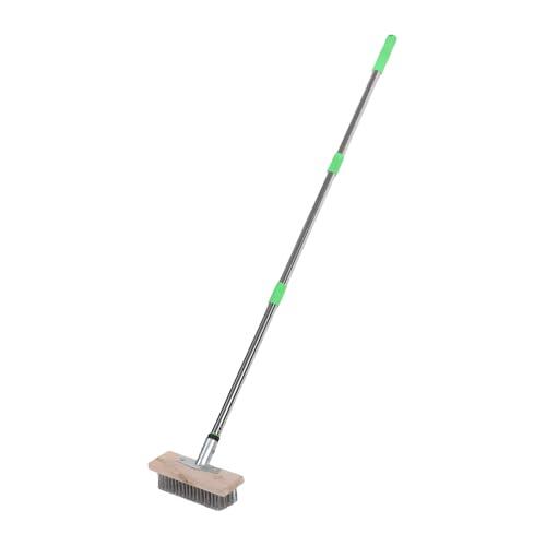 UPALDHOU El Depurador de Pisos de Superficie Rugosa de Acero Inoxidable Elimina Eficientemente El Musgo con Largo para Tareas de Limpieza Al Aire Libre