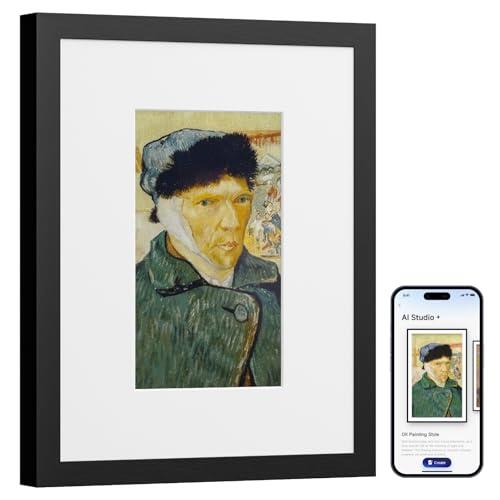 SwitchBot KI Art Frame, 7.3'' Marco de Fotos Digital inalámbrico, Marco de Fotos de Tinta electrónica, batería de Larga duración, Mesa y Montaje en Pared, Compatible con Alexa, Arte generado por IA