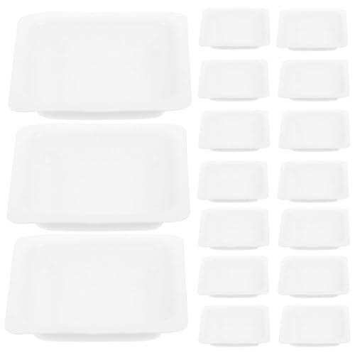 jojofuny 50 Unidades de Bandejas de Pesaje de Plástico Blanco para Laboratorio Capacidad de 100 Ml, Resistentes Deformación Medición Precisa en Laboratorio y Hogar