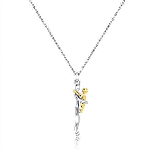 Collar de abrazo para mamá, collar para madre e hijo, día de la madre, día del padre, cumpleaños, accesorios de joyería de regalo, 1pcs, Acero inoxidable, abulón