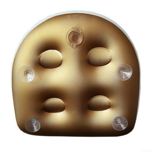 Bañera inflable para hidroterapia de spa con construcción impermeable y movimiento inferior antideslizante durante el uso (dorado)