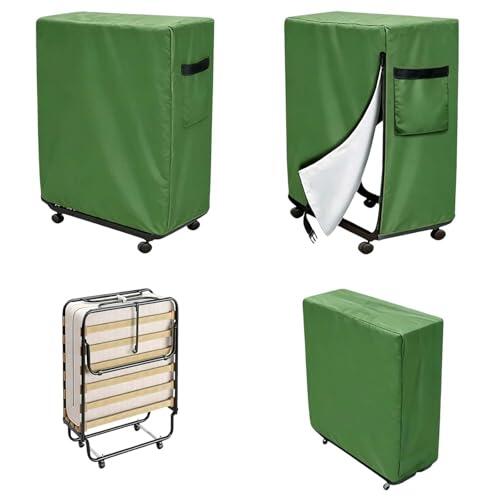 FundaparaSillaPlegable para Exteriores,Funda de Cama Plegable,Funda de Almacenamiento para Cama Plegable,Adecuado para camas plegables y sillones reclinables,resistente al agua y al sol (verde)