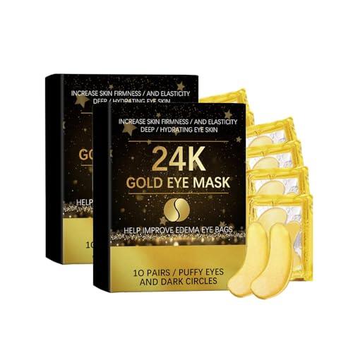 Eacam 20 Pegatinas Suaves Debajo de los Ojos para el Cuidado de la Piel los Ojos, Mascarillas Suero Hidratante para, Proporciona Hidratación Intensa con Mascarilla Dora (20 piezas)