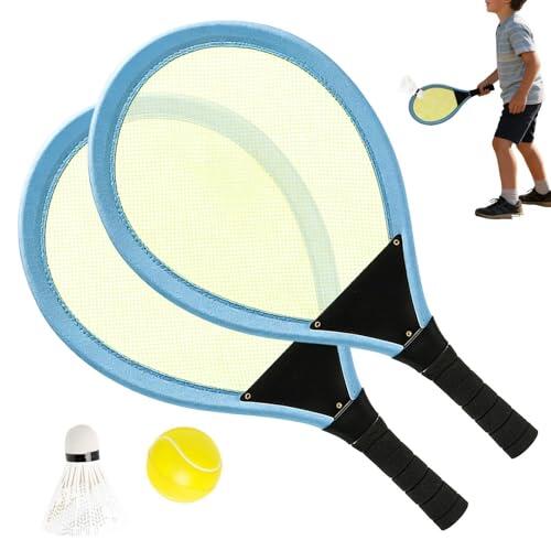 Tennis Badminton Schlaeger Set Kindergarten tragbar Outdoor Kinder 3-12 Jahre Eltern Kind Spielzeug Freizeit robust Lern Training Teamspiel Motorik Spaß zufallsfarbe Bewegung Aktivitaet