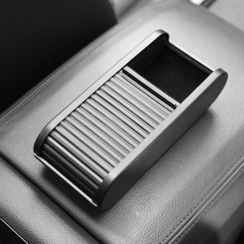 Contenedor de almacenamiento interior de coche con tapa para uso en el salpicadero, organiza pequeños accesorios como para gafas, tarjetas, monedas, no se necesitan herramientas para la configuración